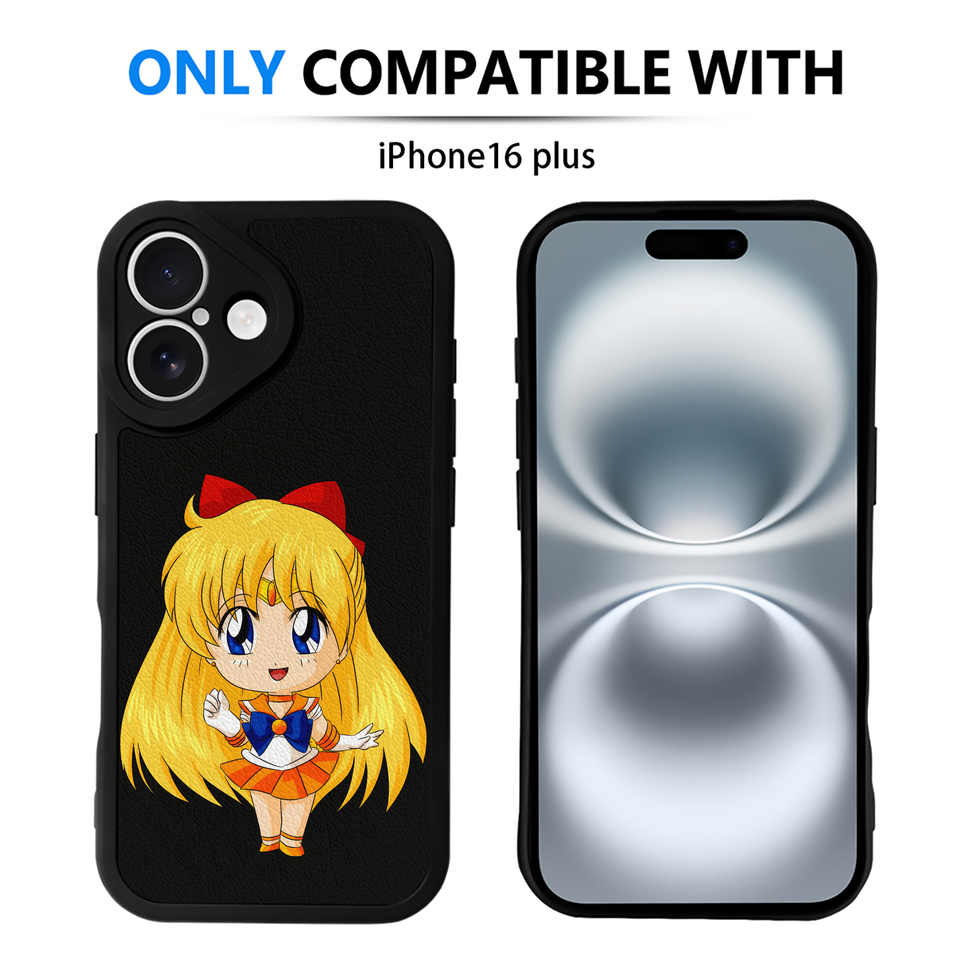 （画像用） 美少女戦士セーラームーン 愛野 美奈子 あいの みなこ Sailor Moon Aino Minako 【iPhone 16シリーズ対応】シリコンスマホケース（レザー調） 材質：シリコン